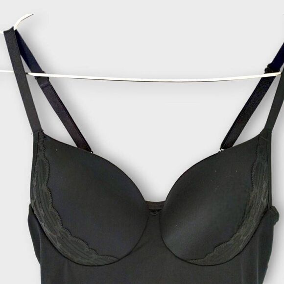 Spanx Assets Sz Small‎ Black Slip Shaper Padded Support Bra Womens Shapewear - Picture 9 of 10